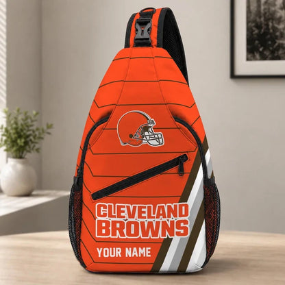 Cleveland Browns Football Team Sling Bag – Custom Name Crossbody Bag