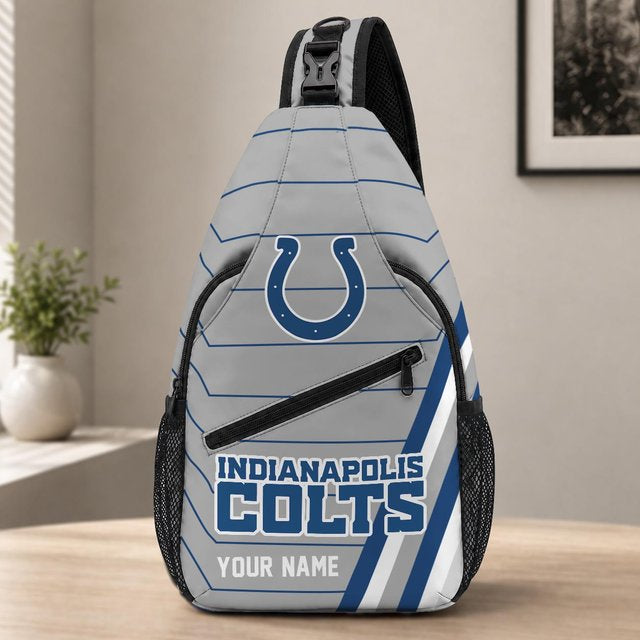 Indianapolis Colts Football Team Sling Bag – Custom Name Crossbody Bag