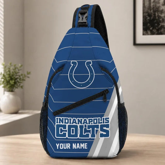 Indianapolis Colts Football Team Sling Bag – Custom Name Crossbody Bag