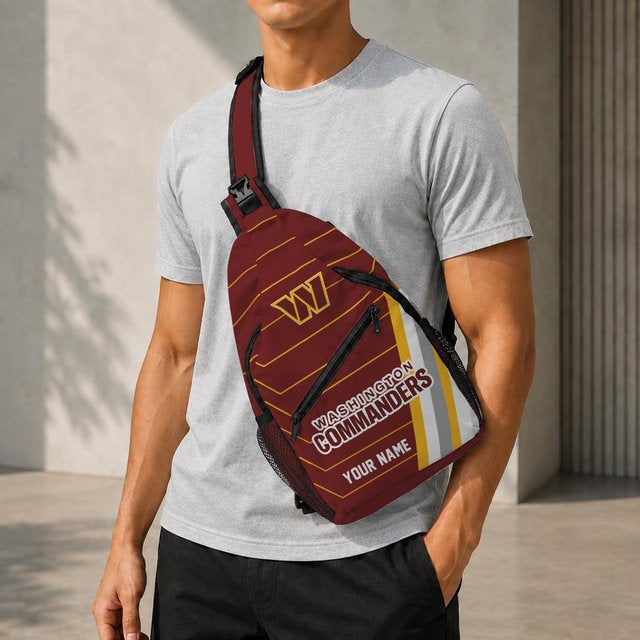 Washington Commanders  Football Team Sling Bag – Custom Name Crossbody Bag