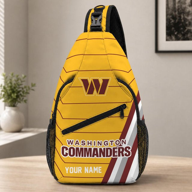 Washington Commanders  Football Team Sling Bag – Custom Name Crossbody Bag