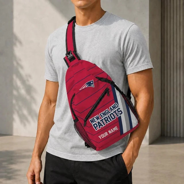 New England Patriots Football Team Sling Bag – Custom Name Crossbody Bag