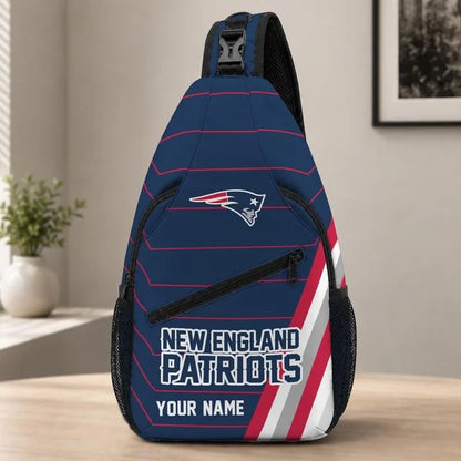New England Patriots Football Team Sling Bag – Custom Name Crossbody Bag