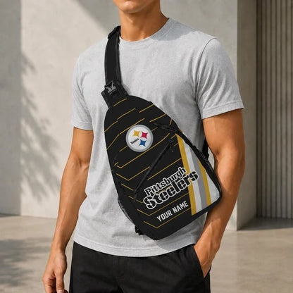 Pittsburgh Steelers Football Team Sling Bag – Custom Name Crossbody Bag