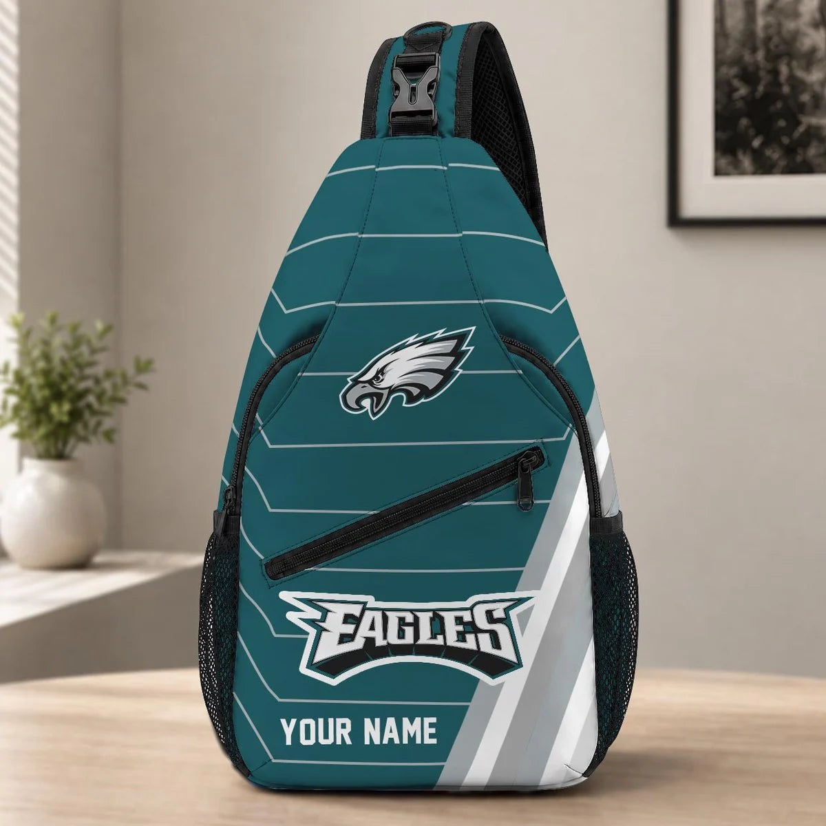 Philadelphia Eagles Football Team Sling Bag – Custom Name Crossbody Bag