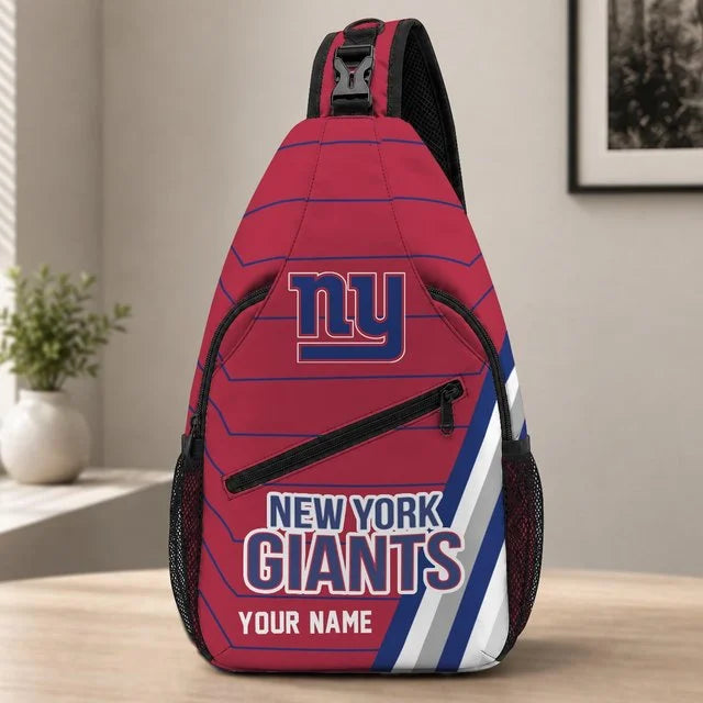 New York Giants Football Team Sling Bag – Custom Name Crossbody Bag