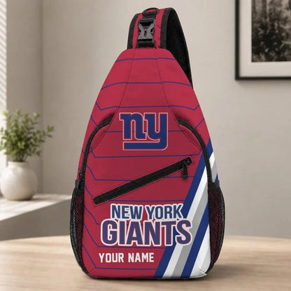 New York Giants Football Team Sling Bag – Custom Name Crossbody Bag