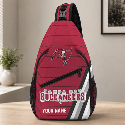 Tampa Bay Buccaneers Football Team Sling Bag – Custom Name Crossbody Bag