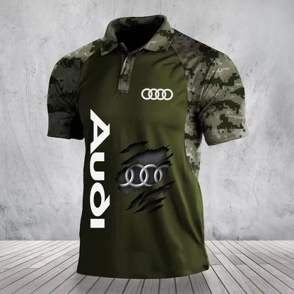 3D All Over Printed Audi Polo Shirt Limited Edition