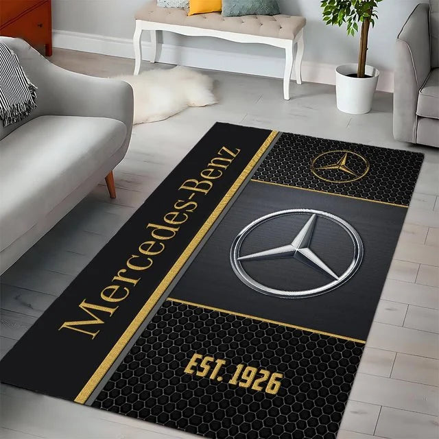 Mercedes-Benz Area Rug – Luxury Car Logo Floor Mat
