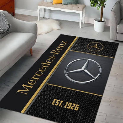 Mercedes-Benz Area Rug – Luxury Car Logo Floor Mat