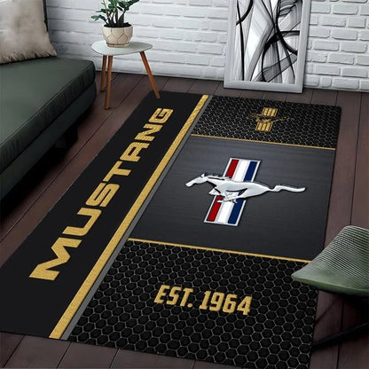 Mustang Area Rug v2 – Luxury Car Logo Floor Mat