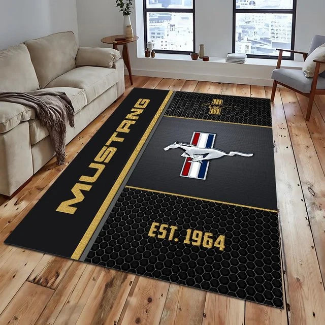 Mustang Area Rug v2 – Luxury Car Logo Floor Mat