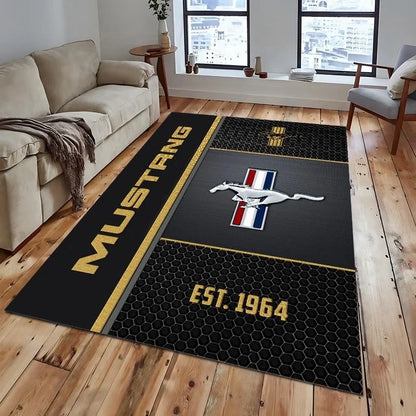 Mustang Area Rug v2 – Luxury Car Logo Floor Mat