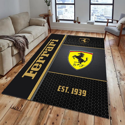 Ferrari Area Rug v2 – Luxury Car Logo Floor Mat