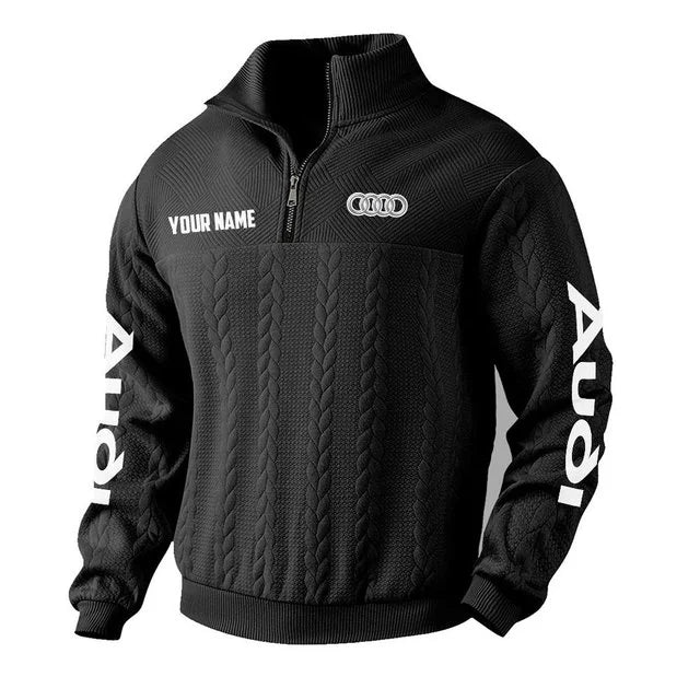 Audi Quilted Quarter-Zip Sweatshirt – Custom Name
