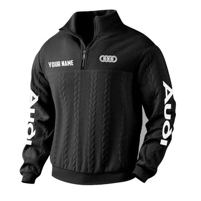 Audi Quilted Quarter-Zip Sweatshirt – Custom Name
