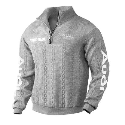 Audi Quilted Quarter-Zip Sweatshirt – Custom Name