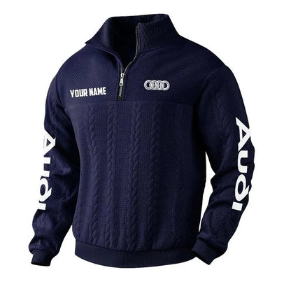 Audi Quilted Quarter-Zip Sweatshirt – Custom Name