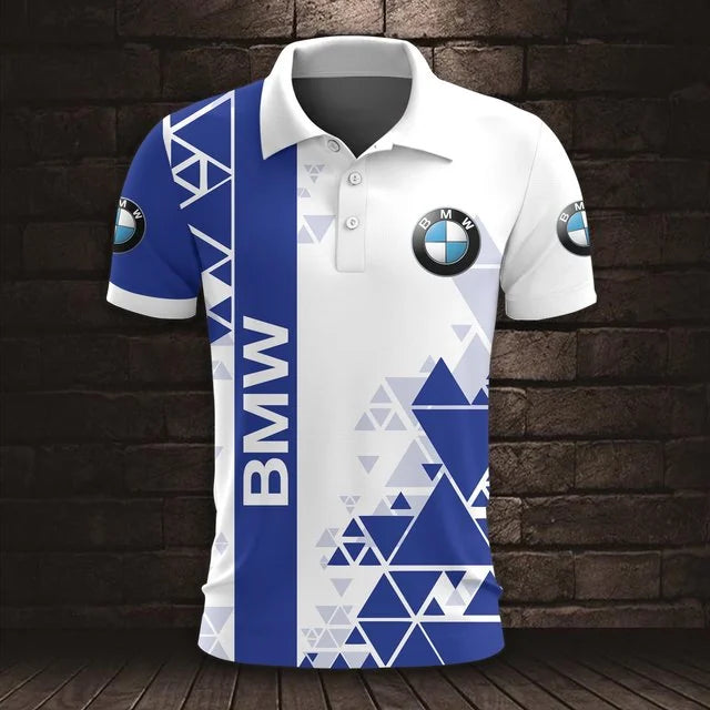 3D All Over Printed BMW Car Polo Shirt Limited Edition v3