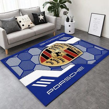 Porsche Area Rug v3 – Luxury Car Logo Floor Mat