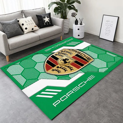 Porsche Area Rug v3 – Luxury Car Logo Floor Mat