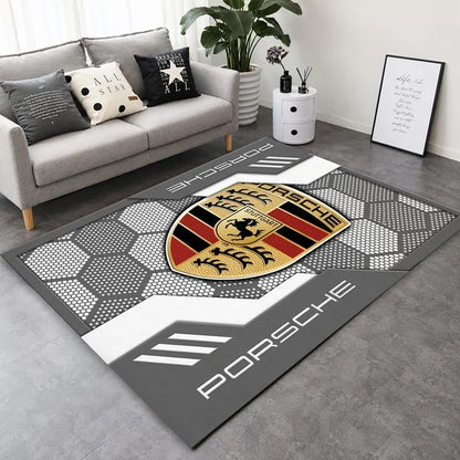 Porsche Area Rug v3 – Luxury Car Logo Floor Mat