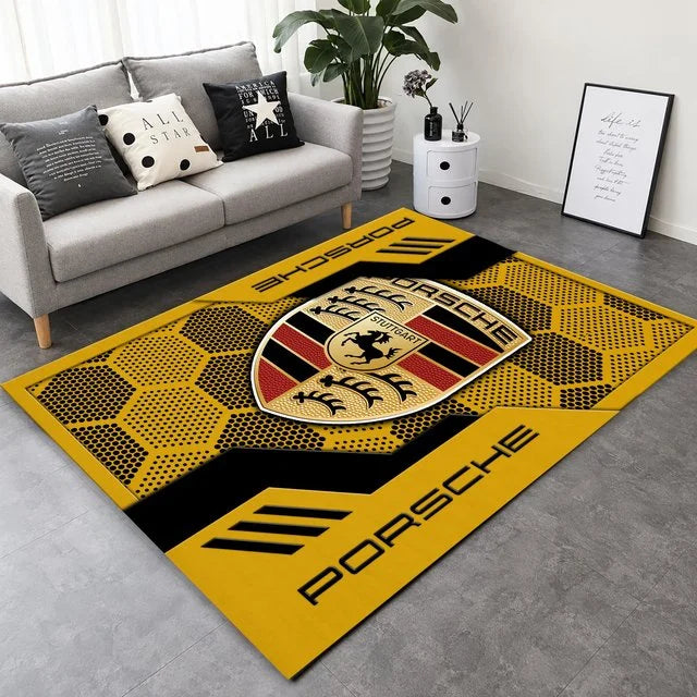 Porsche Area Rug v3 – Luxury Car Logo Floor Mat