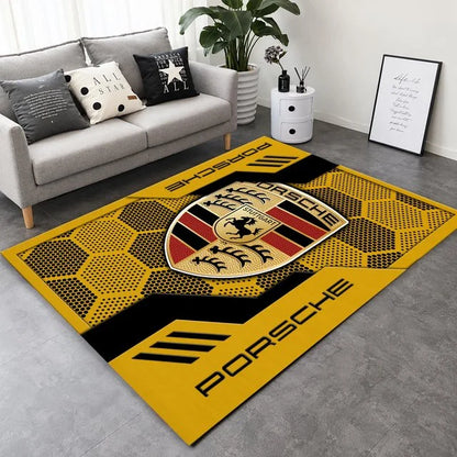 Porsche Area Rug v3 – Luxury Car Logo Floor Mat