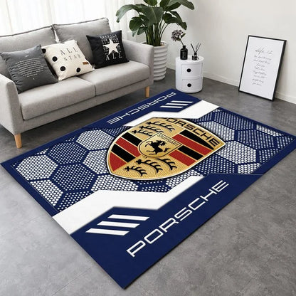 Porsche Area Rug v3 – Luxury Car Logo Floor Mat
