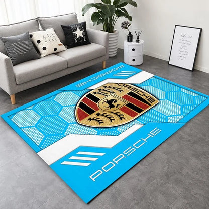 Porsche Area Rug v3 – Luxury Car Logo Floor Mat