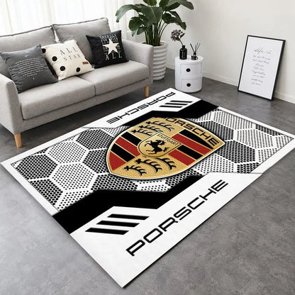 Porsche Area Rug v3 – Luxury Car Logo Floor Mat