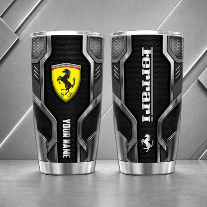 Ferrari Personalized Tumbler – Custom Name Stainless Steel Travel Cup