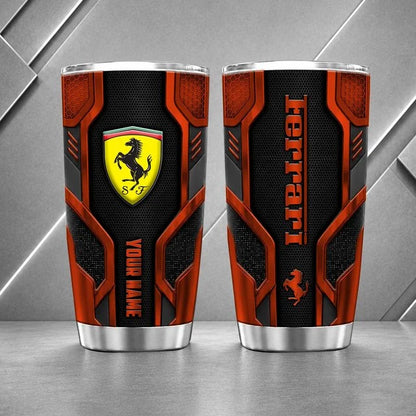 Ferrari Personalized Tumbler – Custom Name Stainless Steel Travel Cup