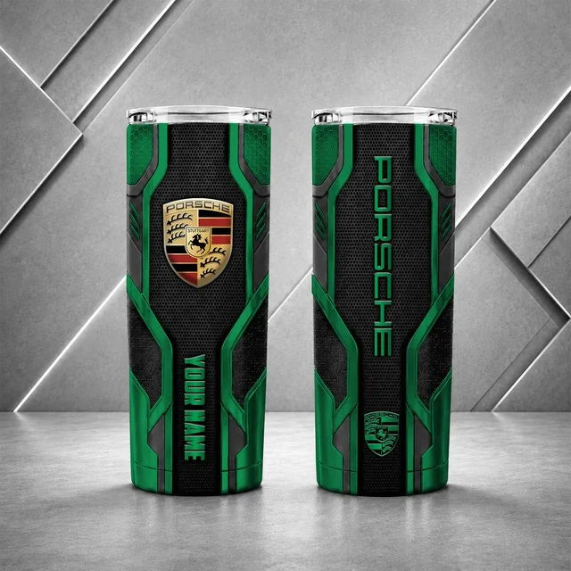 Porsche Personalized Tumbler – Custom Name Insulated Travel Cup