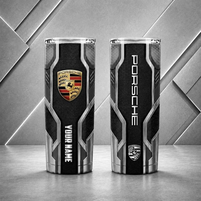 Porsche Personalized Tumbler – Custom Name Insulated Travel Cup