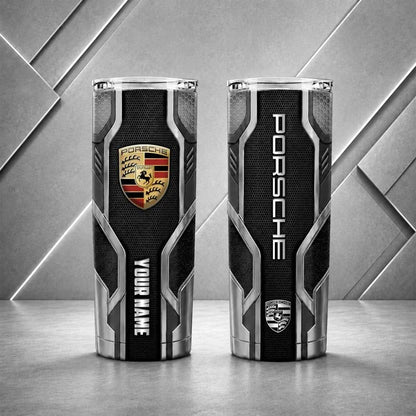 Porsche Personalized Tumbler – Custom Name Insulated Travel Cup