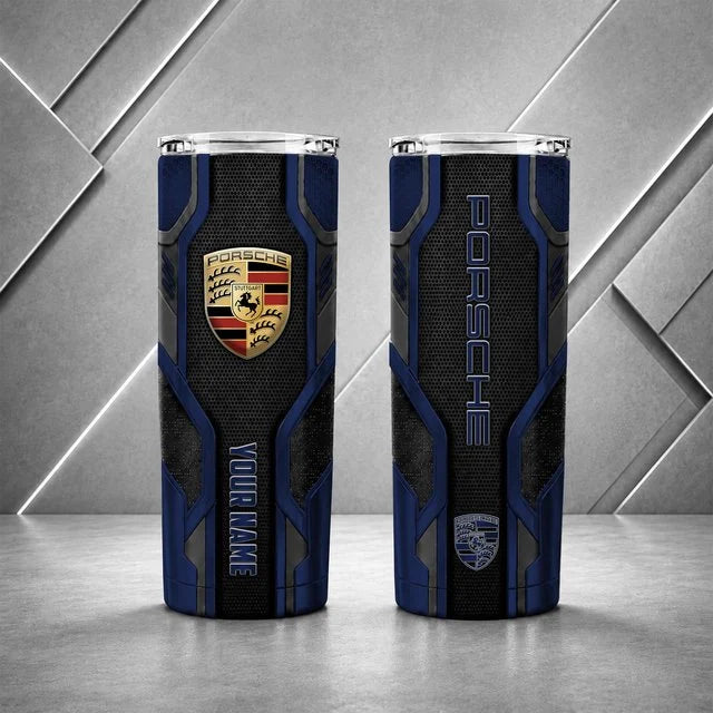 Porsche Personalized Tumbler – Custom Name Insulated Travel Cup