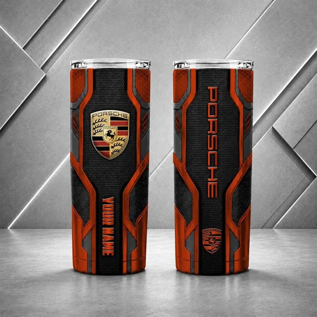 Porsche Personalized Tumbler – Custom Name Insulated Travel Cup