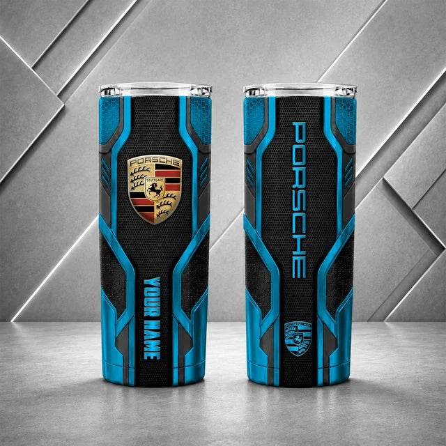 Porsche Personalized Tumbler – Custom Name Insulated Travel Cup