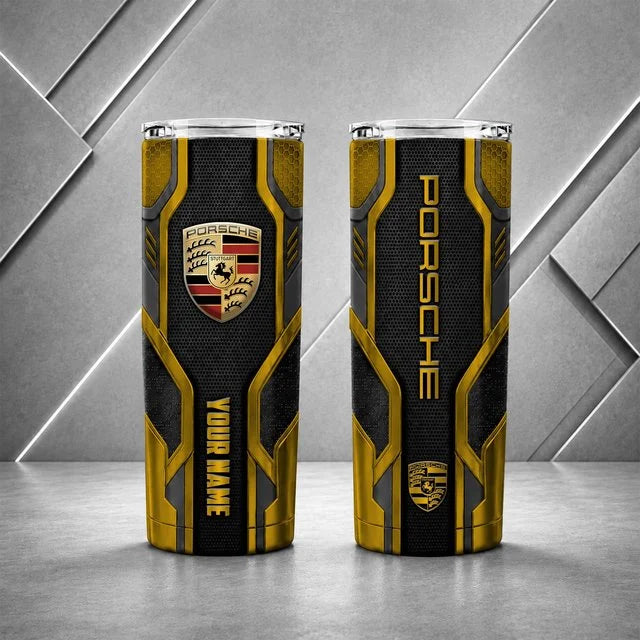 Porsche Personalized Tumbler – Custom Name Insulated Travel Cup