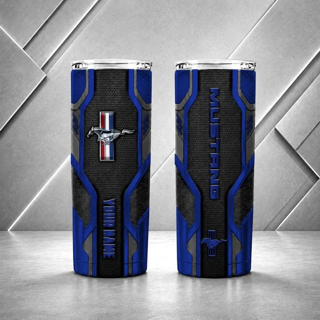 Mustang Personalized Tumbler – Custom Name Insulated Travel Cup
