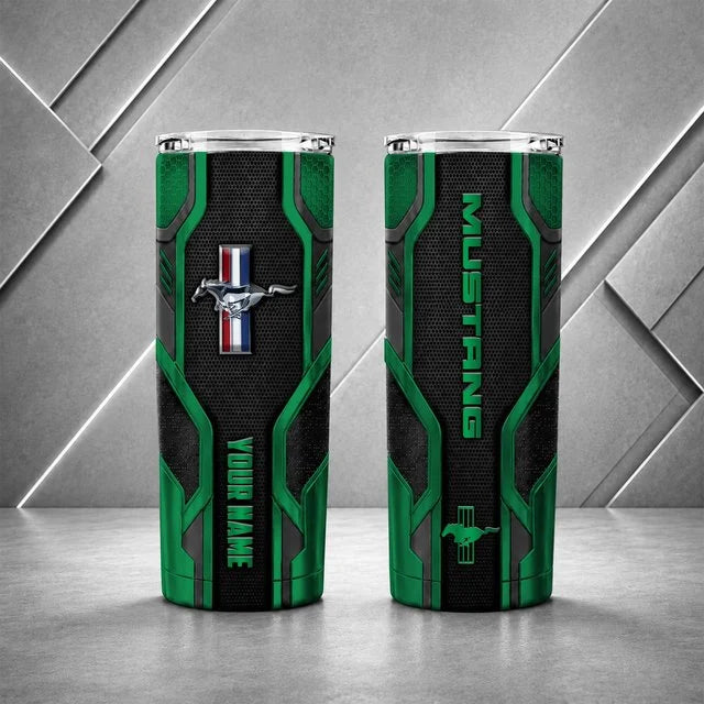 Mustang Personalized Tumbler – Custom Name Insulated Travel Cup