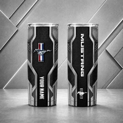 Mustang Personalized Tumbler – Custom Name Insulated Travel Cup