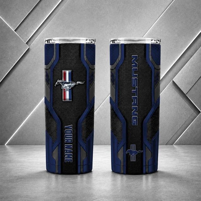 Mustang Personalized Tumbler – Custom Name Insulated Travel Cup