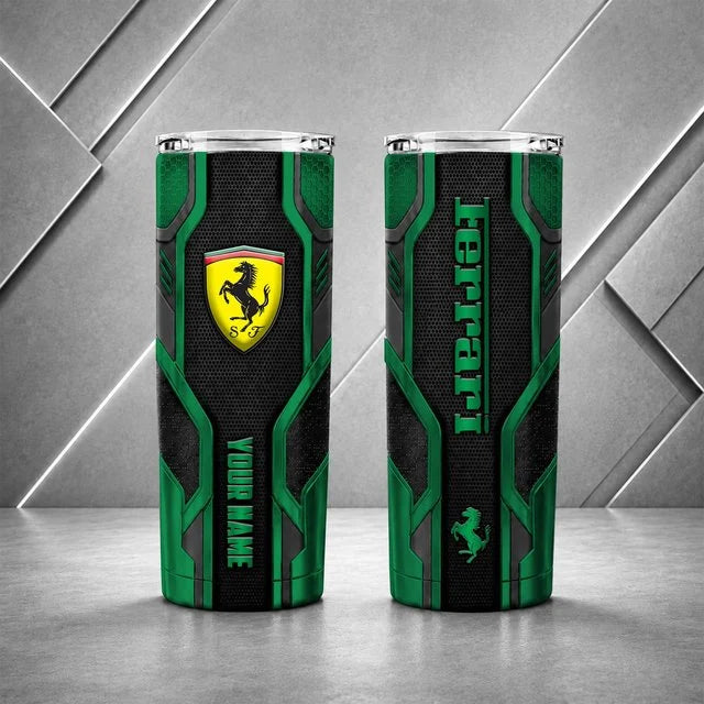 Ferrari Personalized Tumbler – Custom Name Insulated Travel Cup