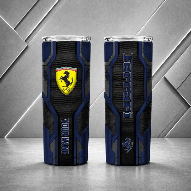 Ferrari Personalized Tumbler – Custom Name Insulated Travel Cup