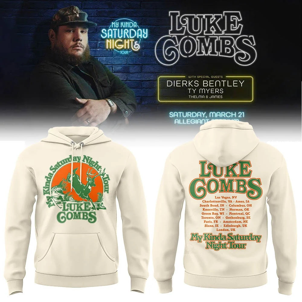 Limited Edition “My Kinda Saturday Night Tour” 2026 Tee Shirt, Sweatshirt & Hoodie