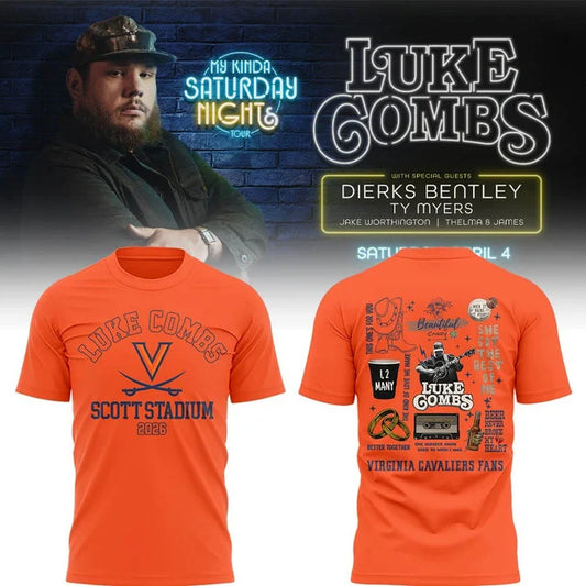 LC Limited Edition My Kinda Saturday Night Tour in Scott Stadium 2026 Shirt, Sweatshirt & Hoodie