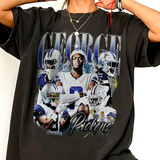 George Pickens Dallas Football Vintage Washed T - Shirt, Sweatshirt & Hoodie